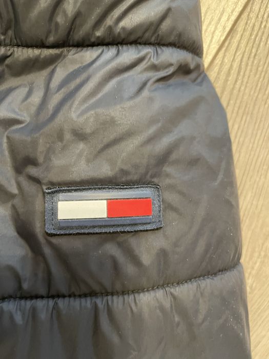 Zimowa meska kurtka puchowa Tommy Hilfiger, czarna, ciepla r. XS