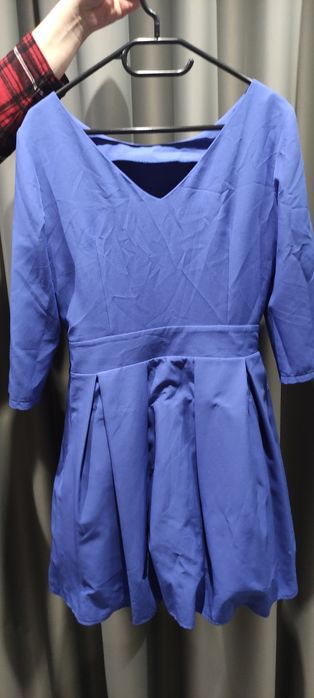 Плаття синє з підкладкою та фатіном