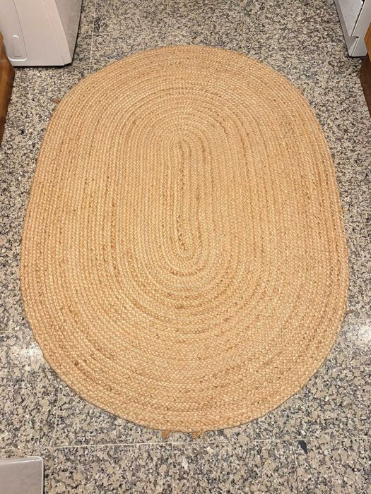tapete oval em cor natural de SKLUM