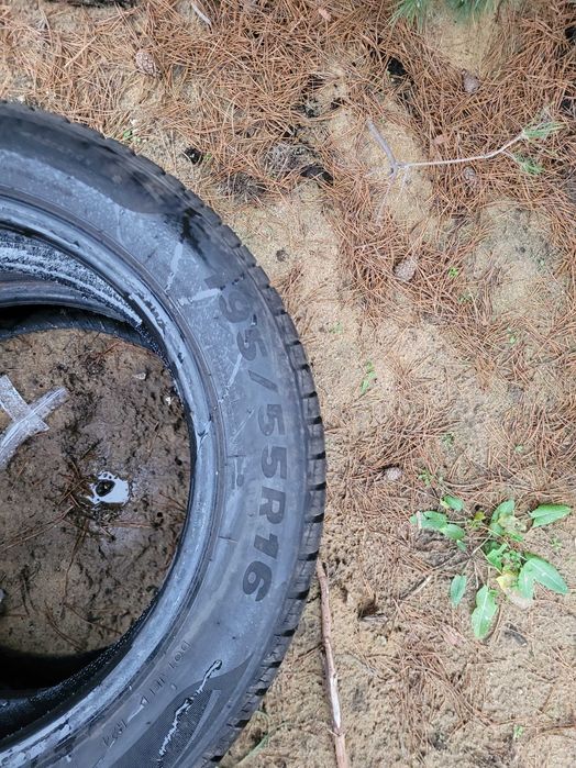 195/55/16 sprzedam.dwie opony zimowe 2022