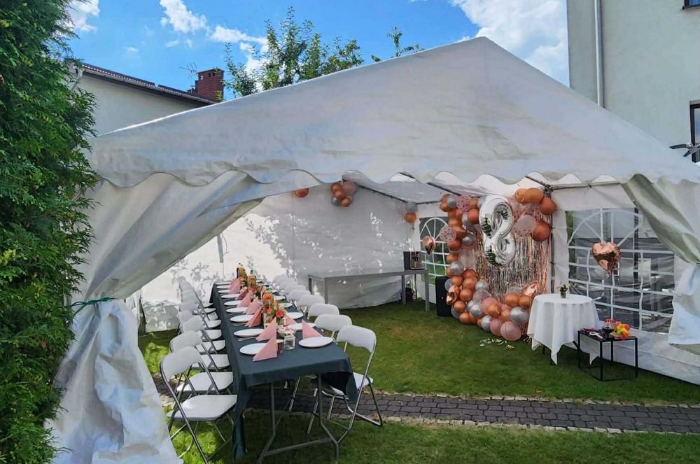 Wynajem namiotów imprezowych z wyposażeniem KOMUNIA TERMINY 2026!