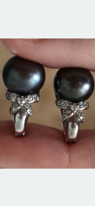 Продам серьги с жемчугом серебро