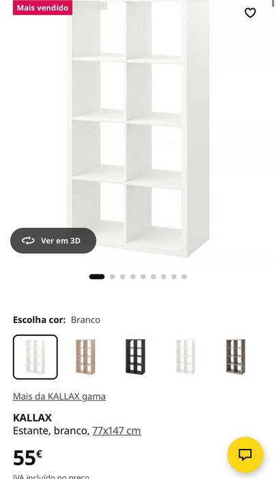 2 Estantes IKEA Branca Módulos