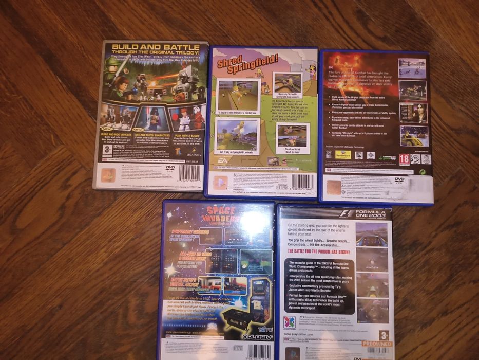 Ps2, PlayStation 2 // zestaw gier // Mortal kombat, Simpsons