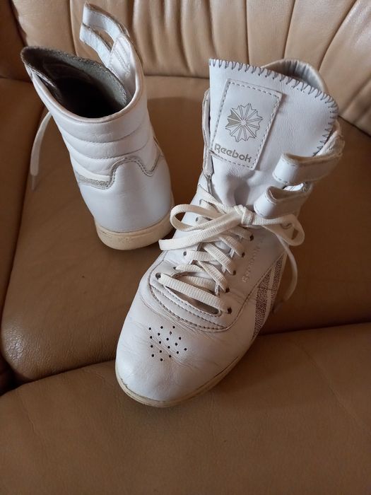 Kultowe Reebok Classisc Skóra Naturalna r.38 damskie sneakersy białe