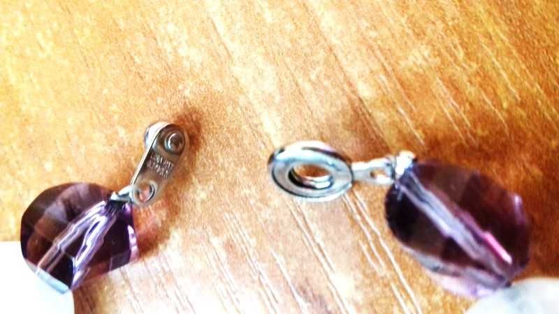 Bransoletka -kwarc różowy i ametyst