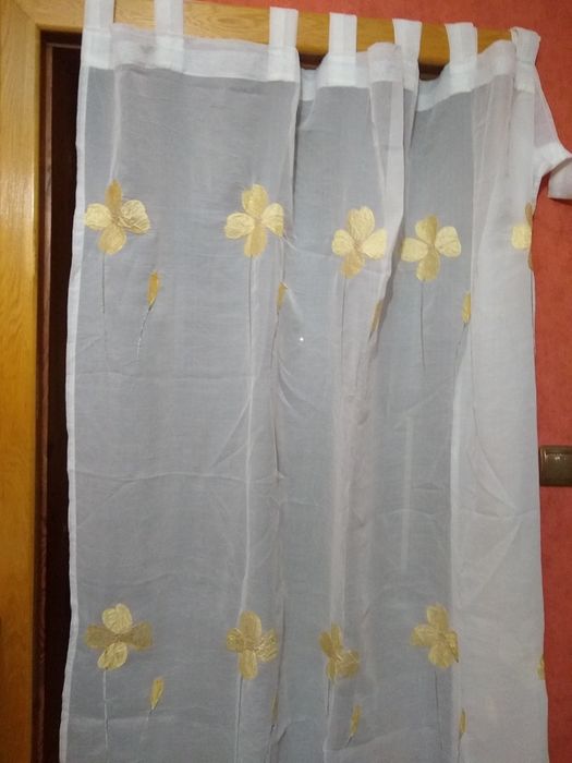 Komplet 2 szt firanki z aplikacjami 173x143 x2