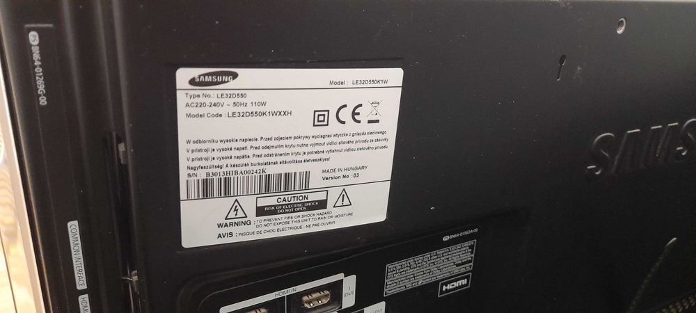 Sprzedam telewizor Samsung 32 cale bez Dvbt2