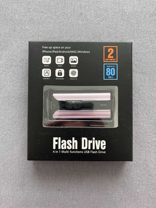 Pendrive 4w1 (128GB) - USB do iPhone/Android/PC/MAC