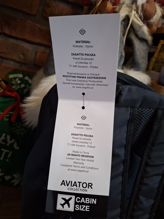 Plecak podróżny Zagatto, czarny plecak unisex