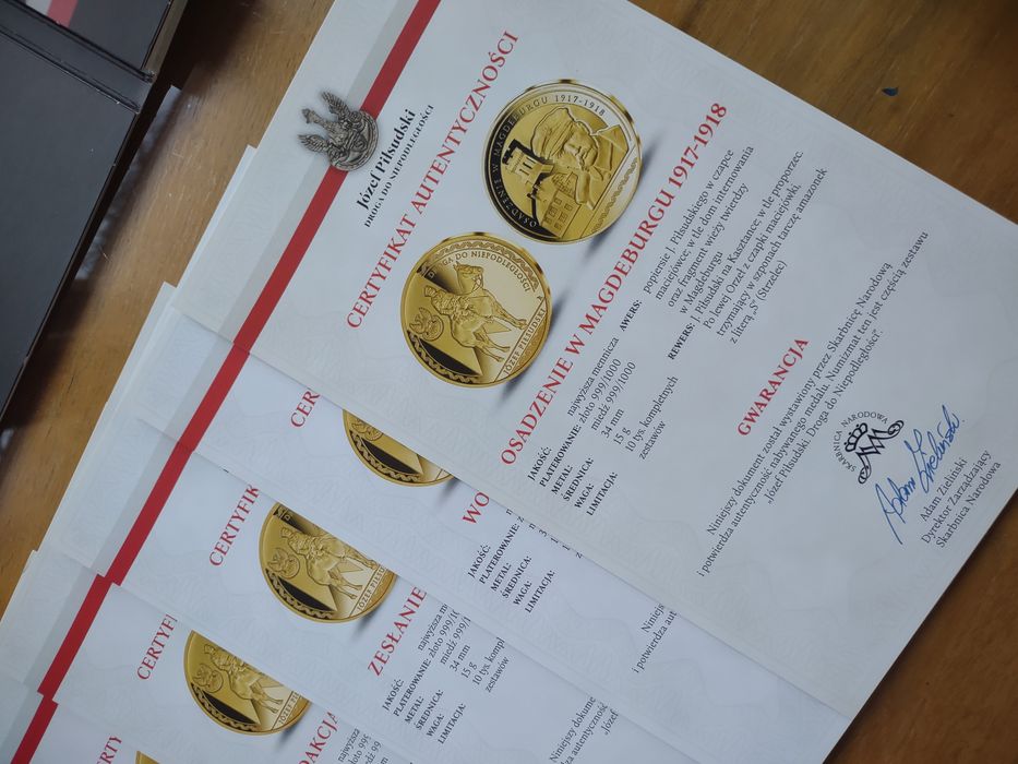 Kolekcja monet Józef Piłsudski Droga do Niepodległości