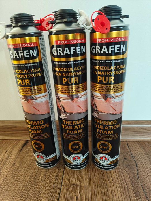 Piana natryskowa PUR GRAFEN Professional (930 g) - 3 szt