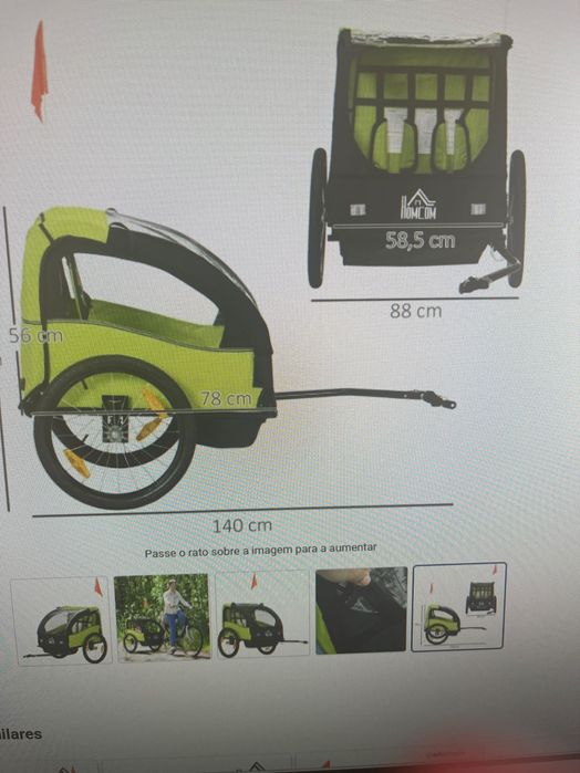 Atrelado bicicleta para criança