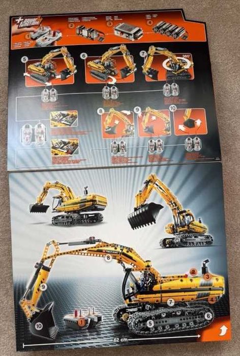 LEGO Technic 8043 Motorized Excavator – Gwarancja = Zakup bez ryzyka + 24 Figurki
