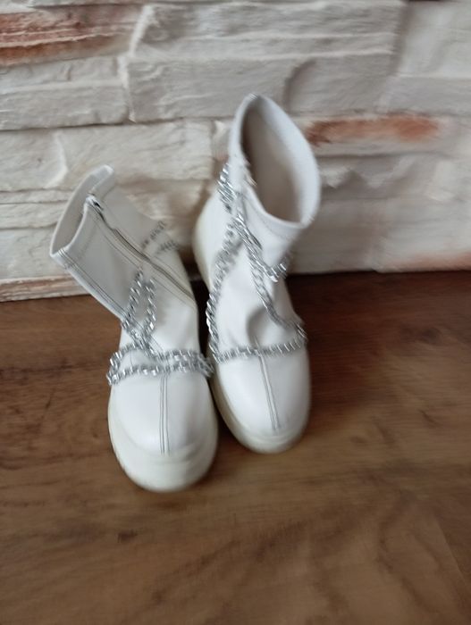 Wiosenne botki Dee Zee RoXie białe r.35   Ż.P.P.