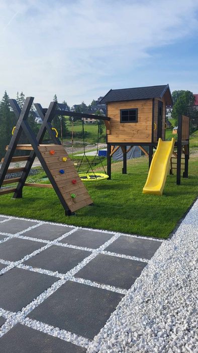 Plac Zabaw 10x10 Huśtawka  Zjeżdżalnia  bocianie gniazdo Piaskownica