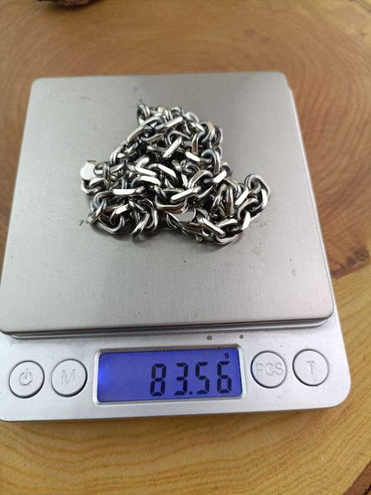 Ланцюг срібний Якір, плетіння Якірне . Толстая цепочка Якорная мужская