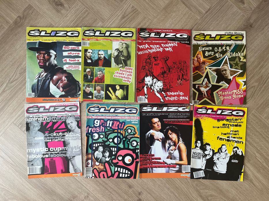 Magazyn hip-hop Ślizg, 33 numery z lat 2002-2005, bdb stan