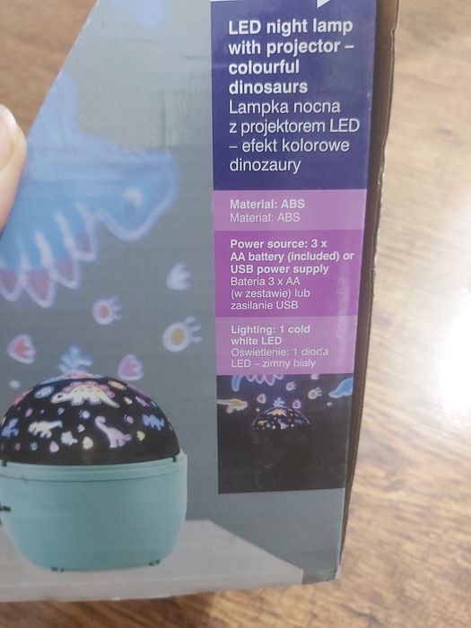Lampka nocna z projektorem dla dzieci nowa