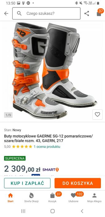 Gaerne sg12  buty cross enduro sidi fox forma sg22