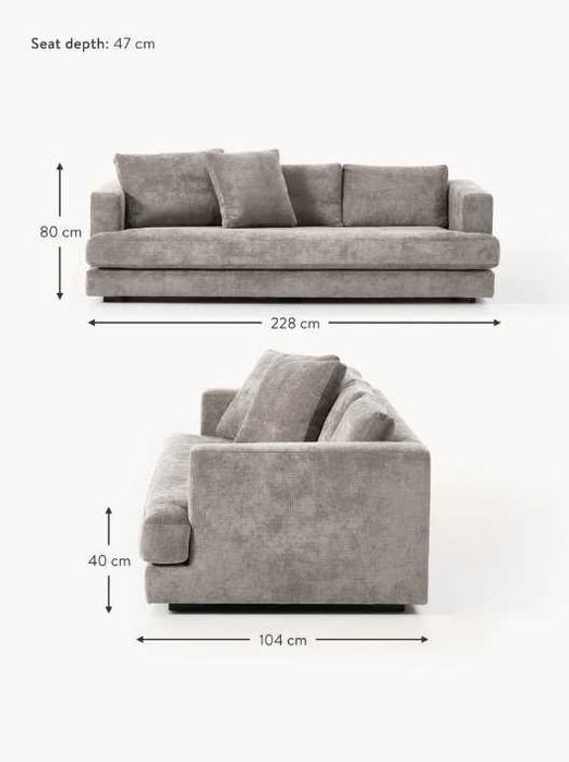 Sofa Tribeca (3-osobowa) (Westwing)