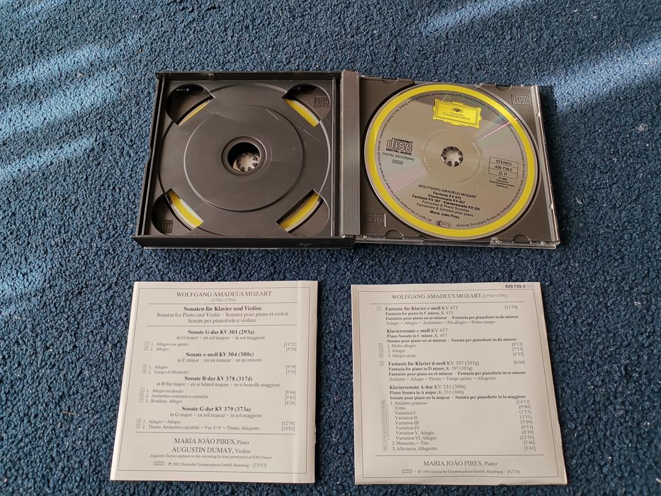 Maria João Pires - Mozart Sonatas para Violino e Piano - 2 Discos Cds