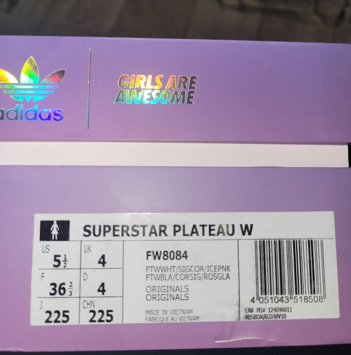 Adidasy Adidas  SUPERSTAR PLATEAU W r.36²/³