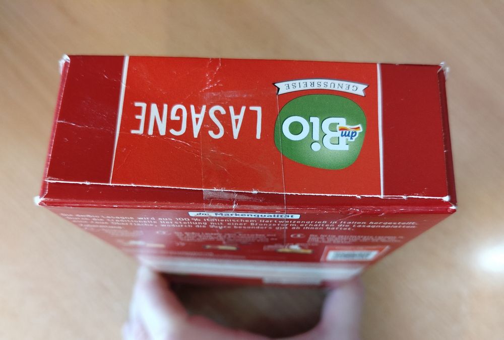 Makaron do lazanii dmBio, 250 g (otwarte opakowanie)