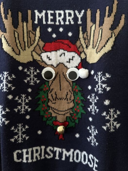 Camisola de Natal H&M Alce Merry Christmoose - Tamanho XS