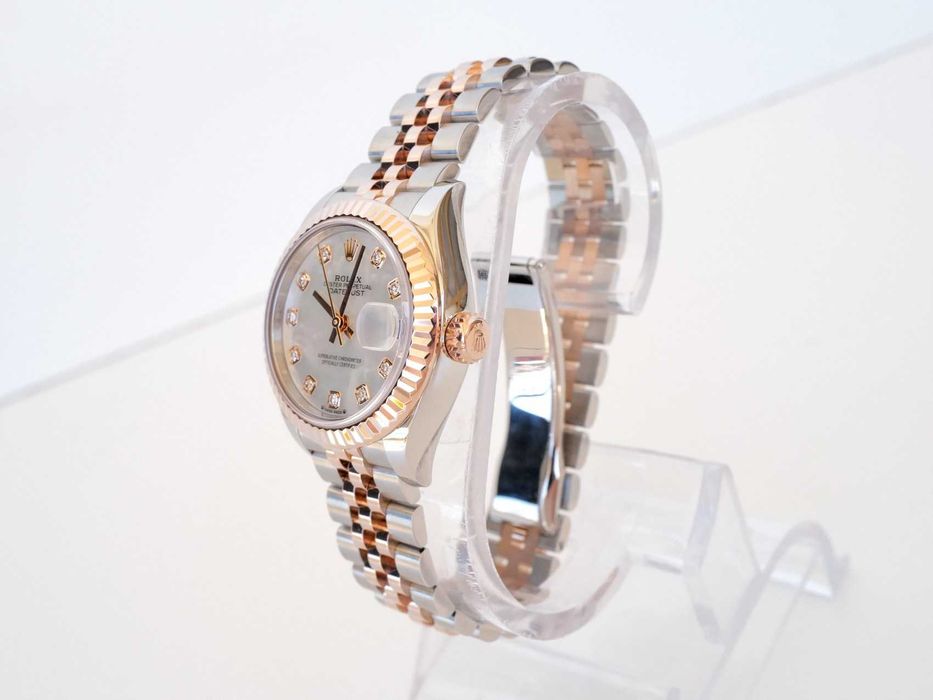 Rolex Lady-Datejust 28 Jubilee Steel 18K Rose Gold MOP Diamond Dial