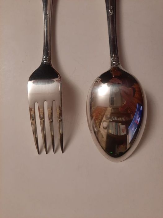 Українське срібло 875 проби набір столові ложка + виделка