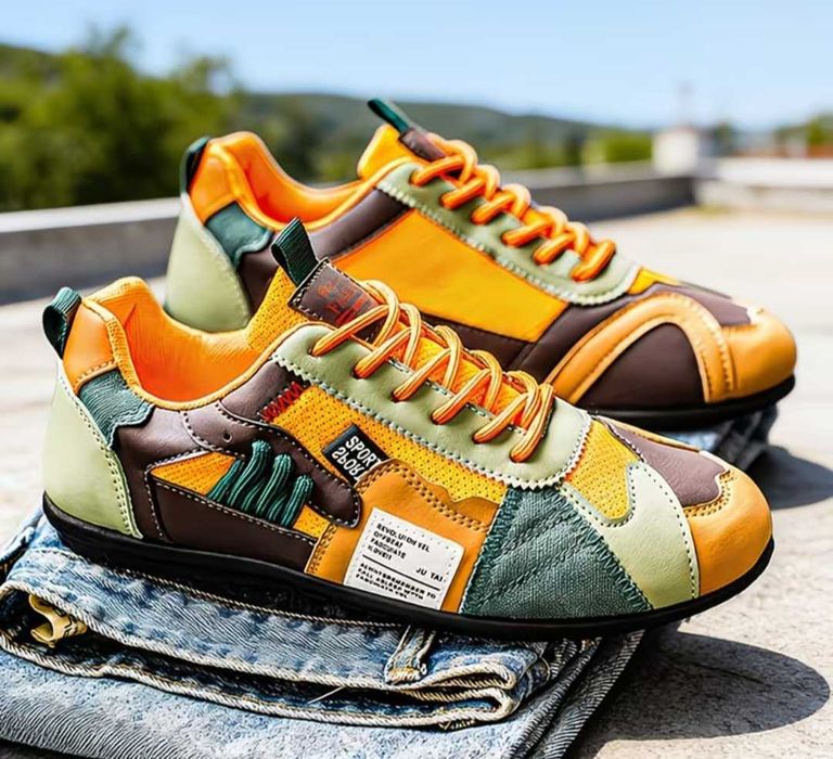 Buty lekkie sneakersy wielokolorowe