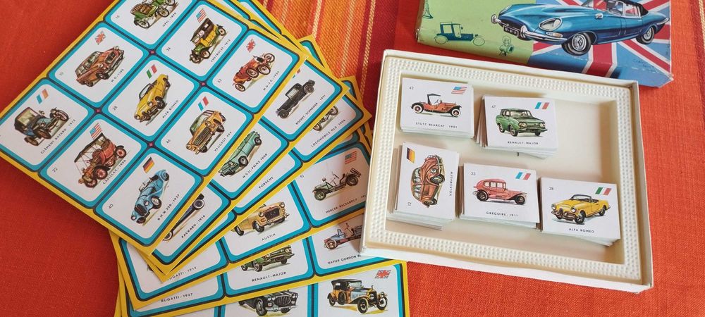Jogo de tabuleiro "Loto de Automóveis - Antes e Depois" da Majora