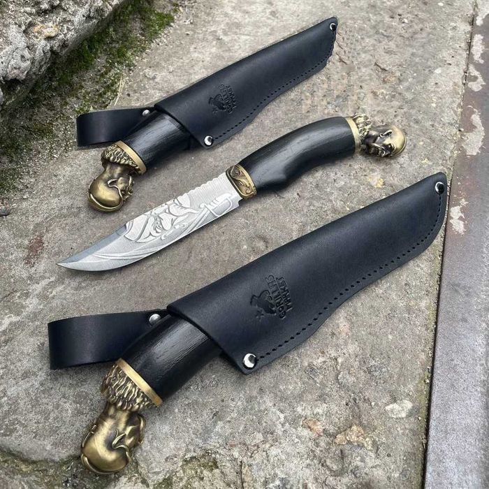 Ніж мисливський з піхвами Гетьман Сірко KN4/1 Охотничий нож авторский