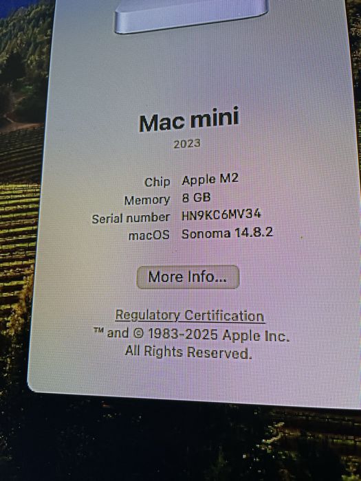 mac mini m2 2023 8 gb