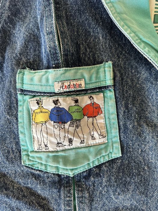Turecki jeans komplecik 38 marmurek zielone wstawki