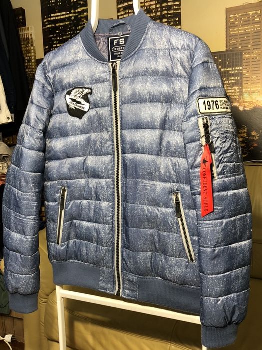 Куртка бомбер S-M ветровка стеганная пуховик не alpha industries