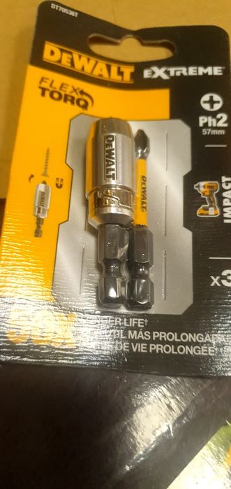 Бітотримач з двома ударними бітами Ph або Pz DeWALT