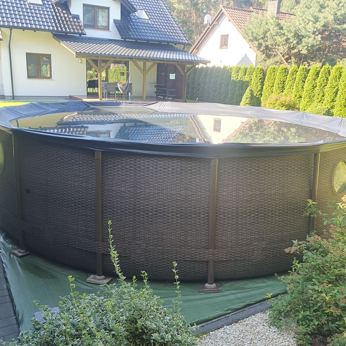 Sprzedam  Basen ogrodowy stelażowy 488x122 Bestway z pompą piaskową