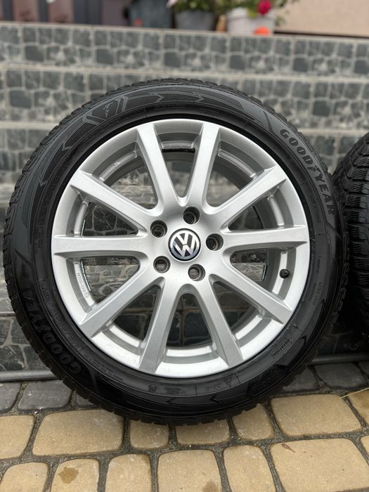 Колеса в зборі 5х112 r17 зима 215/55 Passat B6 B7 Golf Skoda A7 Superb