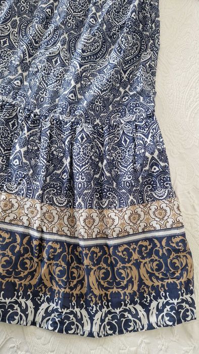 Vestido estampado manga curta, tamanho M