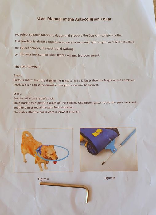 Arnês com Aro para Cão Cego/Deficiente Visual – Tamanho S