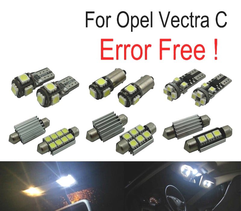 KIT COMPLETO 12 LAMPADAS LED PARA OPEL VECTRA C GTS SALOON ESTATE 03-08