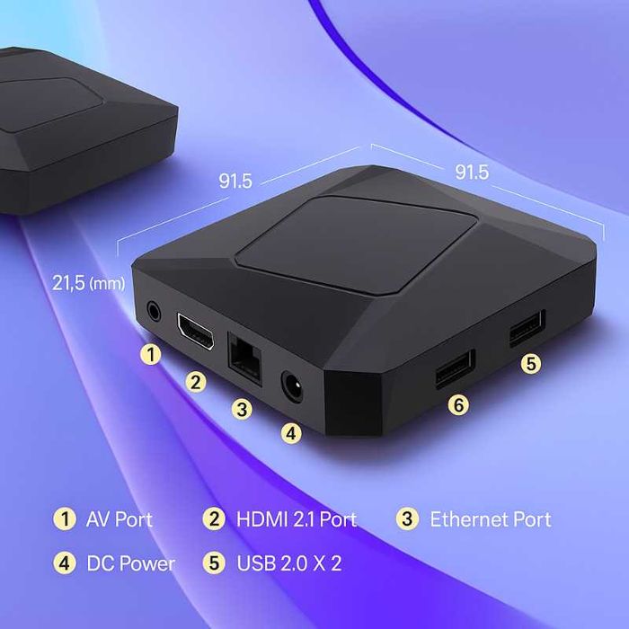 Смарт ТВ приставка Vontar RT-X3 4/32 Гб Android TV 14 Smart Box