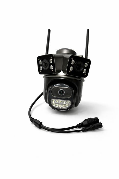 Поворотна вулична IP Wi-Fi камера з трьома об’єктивами 12 MP V380 PRO, 3L-WIFI