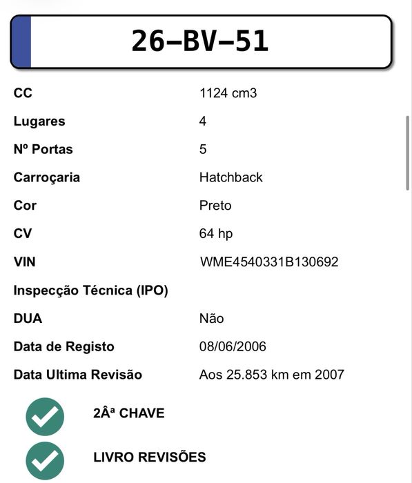 Smart ForFour - Gasolina - 118 Milkm - Naciional