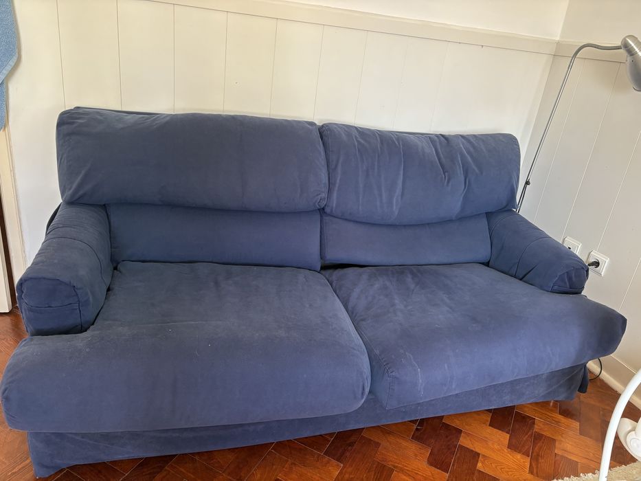Sofa azul bom estado