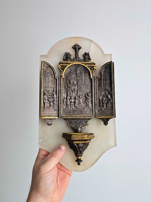 Stara kropielnica tryptyk brąz onyks