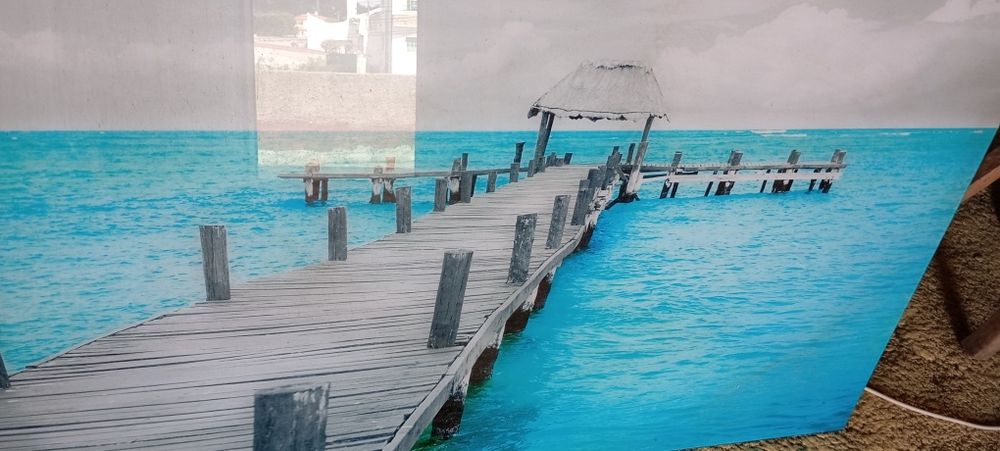 Quadro decorativo em vidro