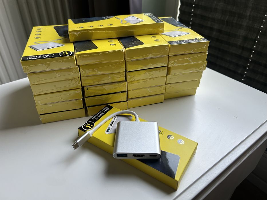 NOWE 26 szt Adaptery USB-C - HDMI - USB - USB-C